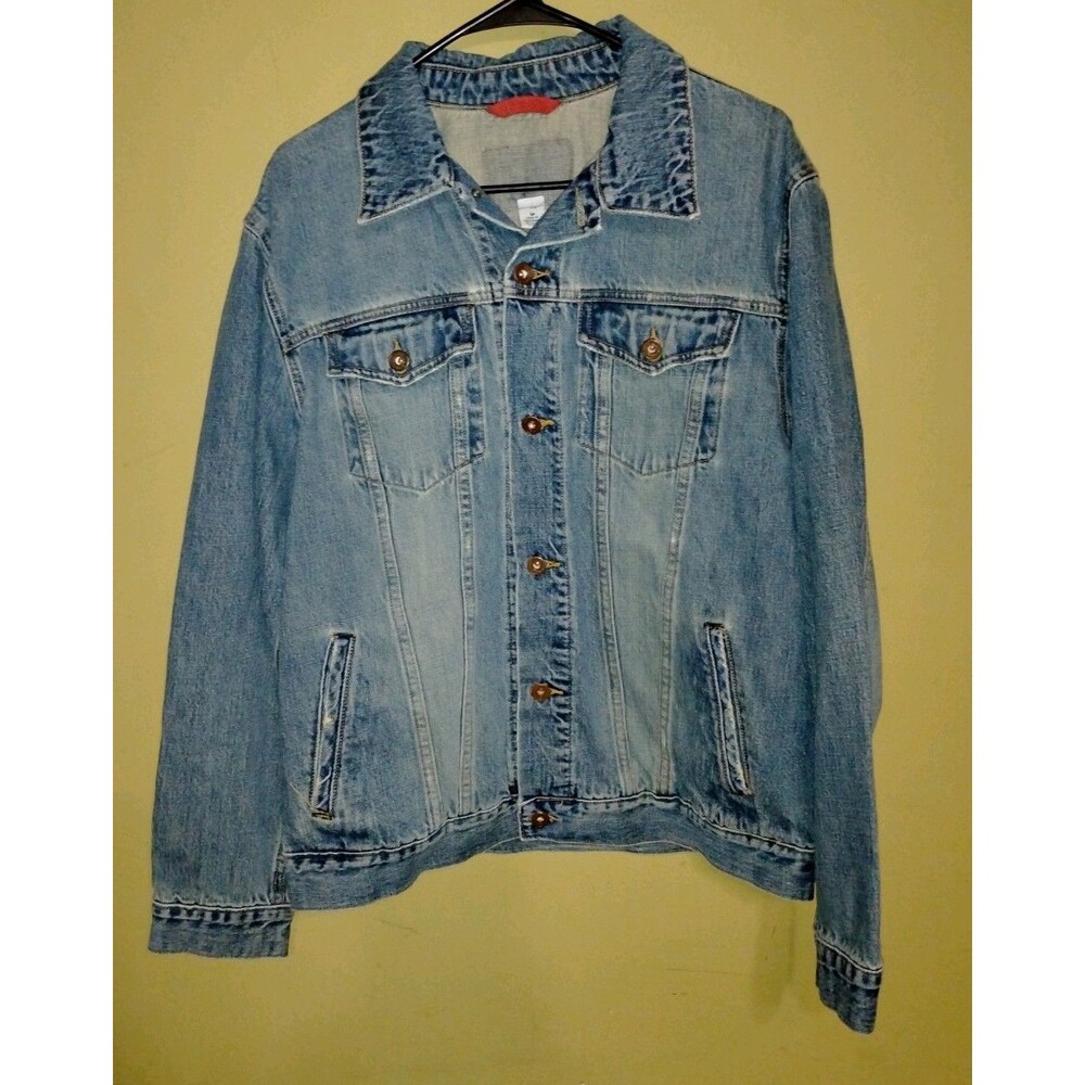 Vintage Old Navy Denim Jacket Women's Size Large Light Blue Y2K Trucker Type
